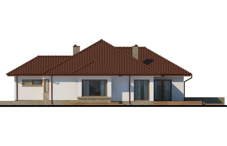 Projekt domu jednorodzinnego Kasandra - elewacja 2