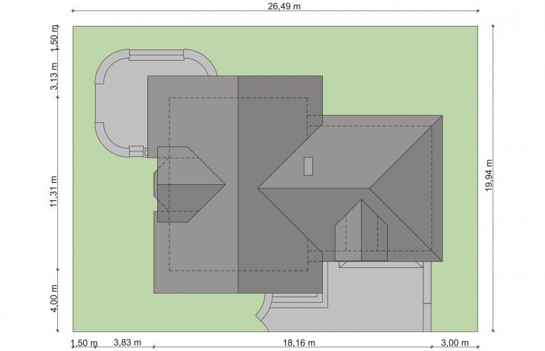 Projekt domu jednorodzinnego Kaspian 2 - Usytuowanie