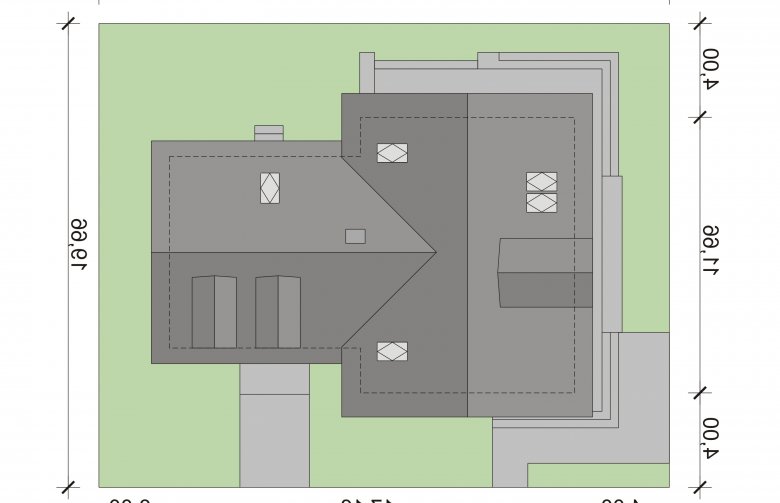 Projekt domu wielorodzinnego Klaudiusz 2 - Usytuowanie - wersja lustrzana