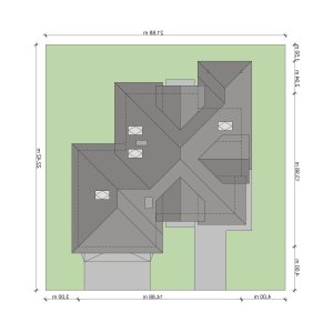 Usytuowanie budynku Lizyp 2 w wersji lustrzanej