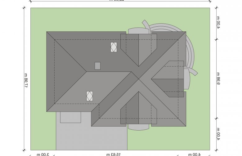 Projekt domu wielorodzinnego Minor - Usytuowanie - wersja lustrzana