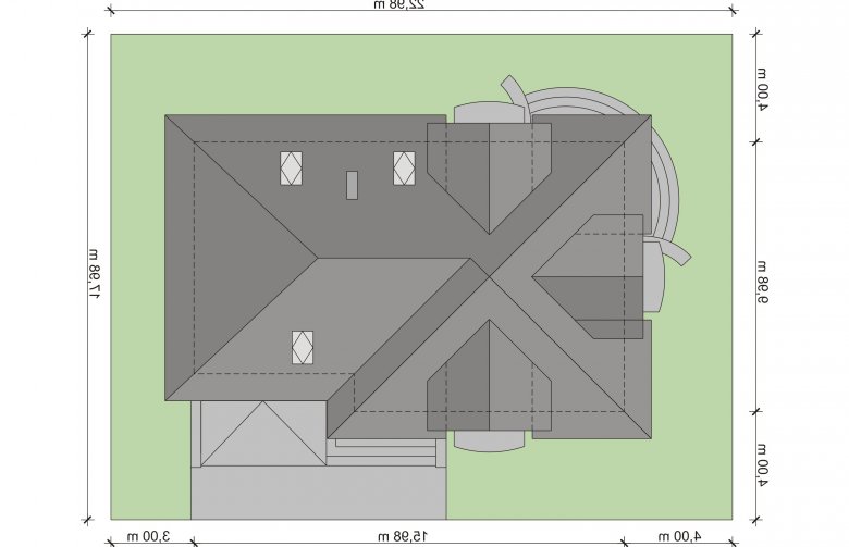 Projekt domu wielorodzinnego Minor 2 - Usytuowanie - wersja lustrzana