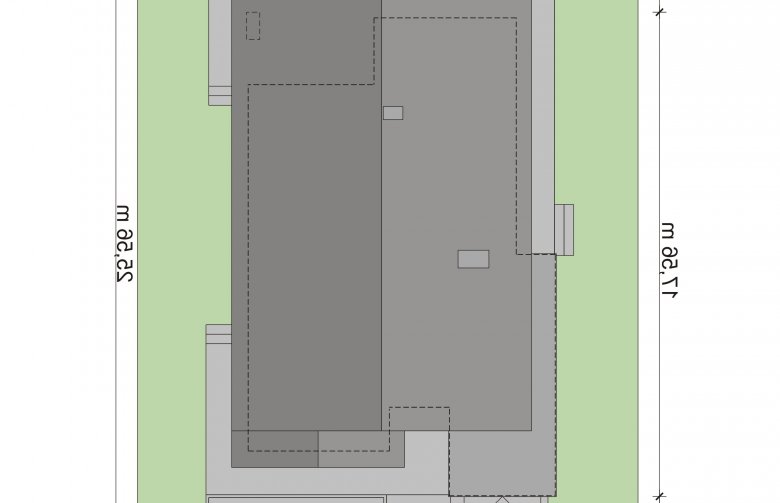 Projekt domu dwurodzinnego Sergiusz - Usytuowanie - wersja lustrzana