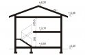 Projekt domu szkieletowego Sima 2 - przekrój 1