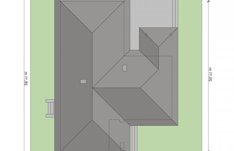 Projekt domu dwurodzinnego Sokrates 2 - Usytuowanie - wersja lustrzana