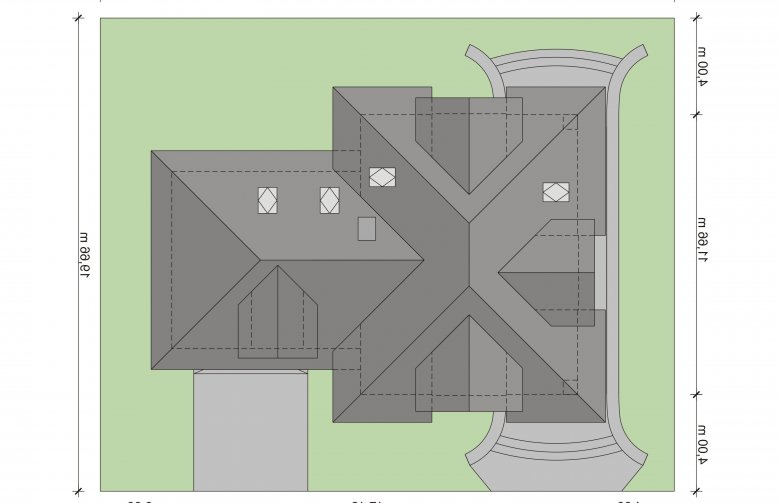Projekt domu jednorodzinnego Solon 2 - Usytuowanie - wersja lustrzana