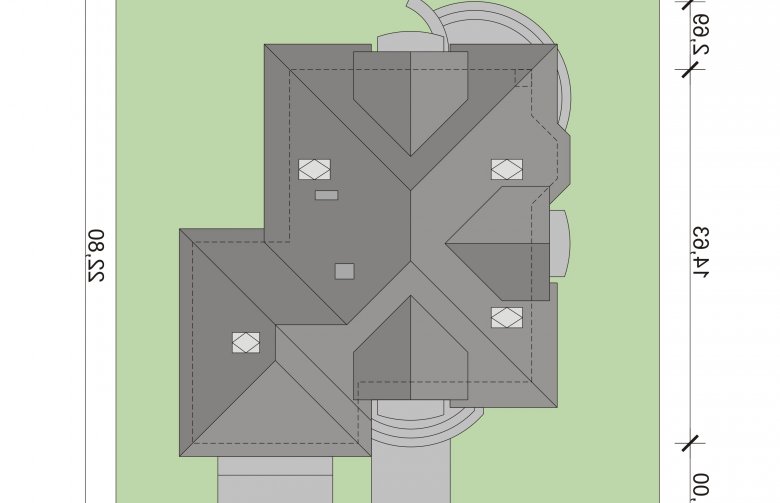 Projekt domu wielorodzinnego Swetoniusz 2 - Usytuowanie - wersja lustrzana