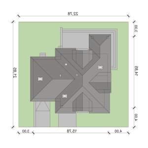 Usytuowanie budynku Delos w wersji lustrzanej