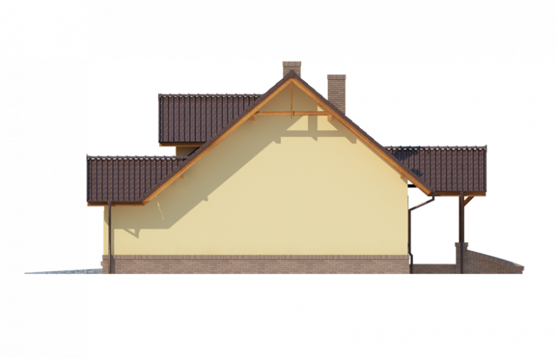 Projekt domu jednorodzinnego Wera PS - elewacja 4
