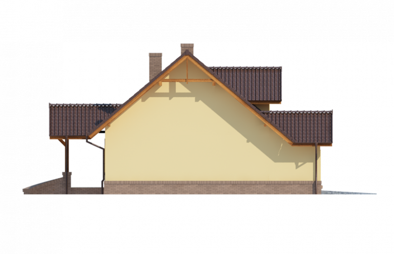 Projekt domu jednorodzinnego Wera PS - elewacja 4