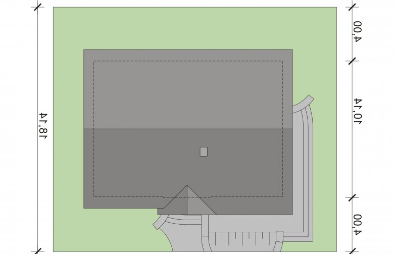 Projekt domu dwurodzinnego Amazis 3 - Usytuowanie - wersja lustrzana