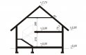 Projekt domu wielorodzinnego Tytus - przekrój 1