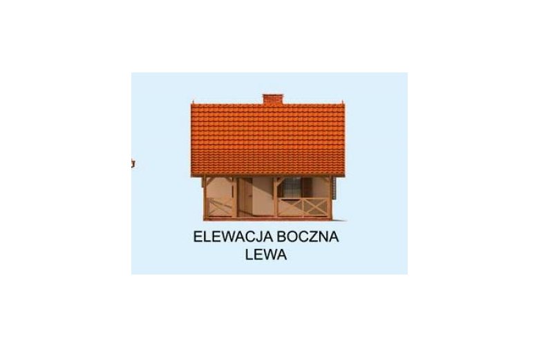 Projekt domu letniskowego BAHIA dom letniskowy - elewacja 2