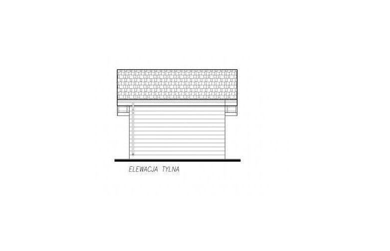 Projekt budynku gospodarczego G256 budynek gospodarczy na zgłoszenie - elewacja 3