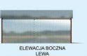 Projekt garażu GB1 projekt garażu blaszanego dwustanowiskowego - elewacja 2