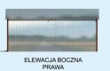 Projekt garażu GB1 projekt garażu blaszanego dwustanowiskowego - elewacja 4