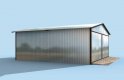 Projekt garażu GB1 projekt garażu blaszanego dwustanowiskowego - wizualizacja 2