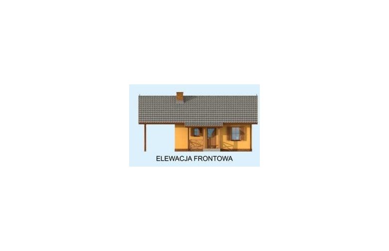 Projekt domu letniskowego INDIANA dom letniskowy - elewacja 1