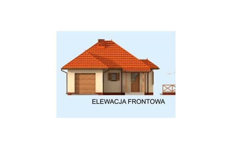 Projekt domu letniskowego KANSAS dom letniskowy - elewacja 1