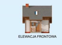 Elewacja projektu LUIZJANA dom letniskowy z poddaszem - 1