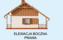 Projekt domu letniskowego LUIZJANA dom letniskowy z poddaszem - elewacja 4