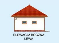 Elewacja projektu G266 garaż jednostanowiskowy z wiatą - 2