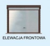 Elewacja projektu GB2 projekt garażu jednostanowiskowego - 1