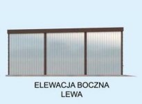 Elewacja projektu GB3 projekt garażu jednostanowiskowego z wiatą - 2