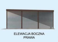 Elewacja projektu GB3 projekt garażu jednostanowiskowego z wiatą - 4