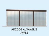 Elewacja projektu GB3 projekt garażu jednostanowiskowego z wiatą - 2 - wersja lustrzana