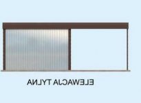 Elewacja projektu GB3 projekt garażu jednostanowiskowego z wiatą - 3 - wersja lustrzana