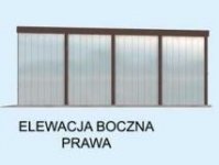 Elewacja projektu GB7 projekt garażu blaszanego dwustanowiskowego z pomieszczeniem gospodarczym - 4