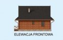 Projekt domu piętrowego ONTARIO z płazów drewnianych - elewacja 1