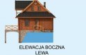 Projekt domu piętrowego ONTARIO z płazów drewnianych - elewacja 2