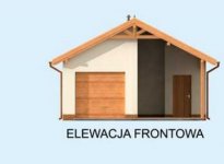 Elewacja projektu G31m garaż jednostanowiskowy z wiatą i pomieszczeniem gospodarczym - 1