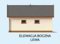 Elewacja projektu G31m garaż jednostanowiskowy z wiatą i pomieszczeniem gospodarczym - 2