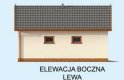 Projekt garażu G31m garaż jednostanowiskowy z wiatą i pomieszczeniem gospodarczym - elewacja 2