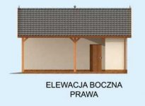 Elewacja projektu G31m garaż jednostanowiskowy z wiatą i pomieszczeniem gospodarczym - 4