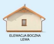 Elewacja projektu G264A garaż jednostanowiskowy z pomieszczeniem gospodarczym i werandą - 2