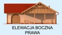 Elewacja projektu G269 garaż czterostanowiskowy z pomieszczeniem gospodarczym - 4