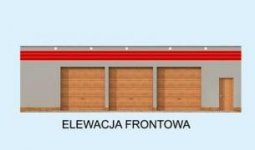 Elewacja projektu G270 garaż trzystanowiskowy - 1