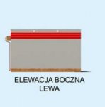 Elewacja projektu G270 garaż trzystanowiskowy - 2