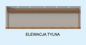 Elewacja projektu G270 garaż trzystanowiskowy - 3