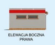 Elewacja projektu G270 garaż trzystanowiskowy - 4