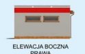 Projekt garażu G270 garaż trzystanowiskowy - elewacja 4