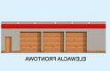 Projekt garażu G270 garaż trzystanowiskowy - elewacja 1