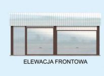 Elewacja projektu GB11 projekt garażu dwustanowiskowego - 1