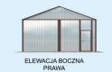 Projekt garażu GB11 projekt garażu dwustanowiskowego - elewacja 4