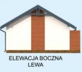 Elewacja projektu G279 garaż dwustanowiskowy z pomieszczeniem gospodarczym - 2