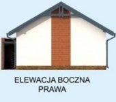 Elewacja projektu G279 garaż dwustanowiskowy z pomieszczeniem gospodarczym - 3